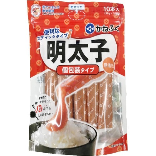 冷凍】 無着色 辛子明太ばらこスティック 30g x 10本 Green Beans