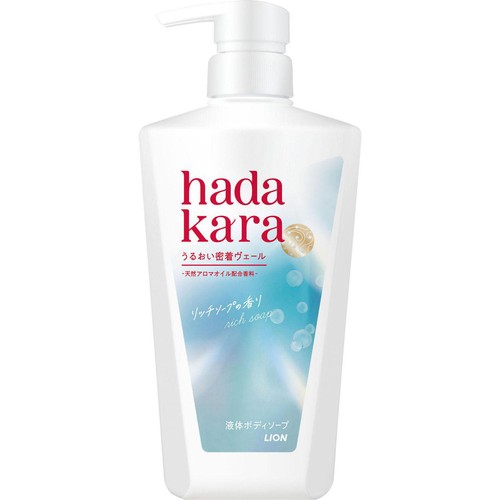 ライオン hadakara ボディソープ 液体タイプ リッチソープの香り 本体 480ml