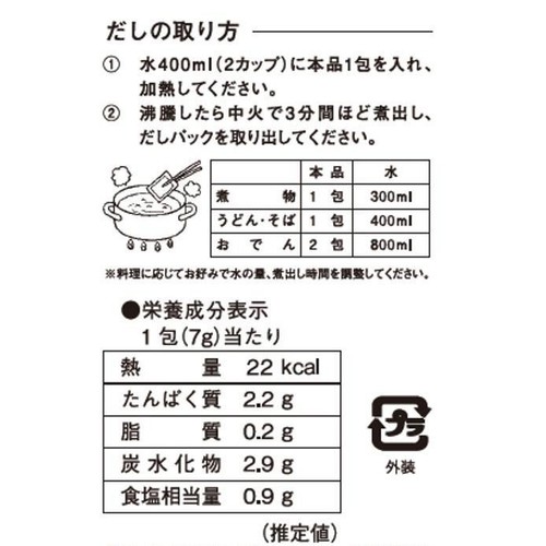 サンクゼール 久世福商店 毎日だし 7g x 20包