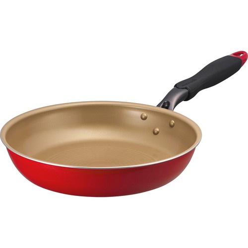 evercook(エバークック) IH対応フライパン26cm レッド 500日保証 EIFP26RD3