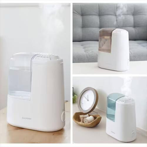 アイリスオーヤマ スチーム式加湿器120ml アイボリー AHM H12B C Green