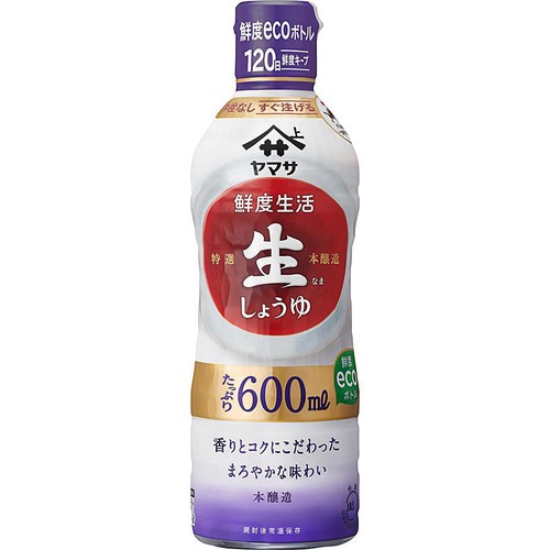 ヤマサ醤油 特選生しょうゆ 600ml