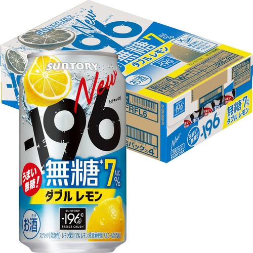 7％】 サントリー -196無糖ダブルレモン 1ケース 350ml x 24本 Green