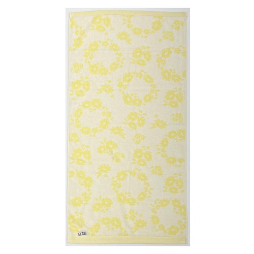 林 今治フラワーワルツ バスタオル約60 x 120cm イエロー Green Beans