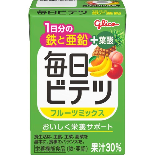 江崎グリコ 毎日ビテツ フルーツミックス 100ml