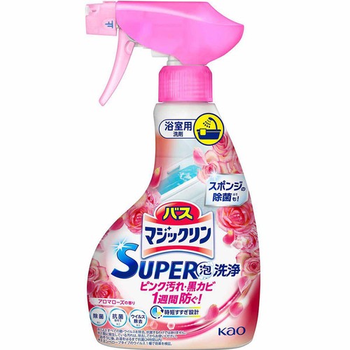 花王 バスマジックリン SUPER泡洗浄 アロマローズの香り 本体 350ml