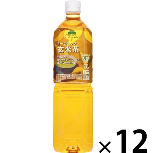 オーガニック 玄米茶 1ケース 1000ml x 12本 トップバリュ グリーンアイ