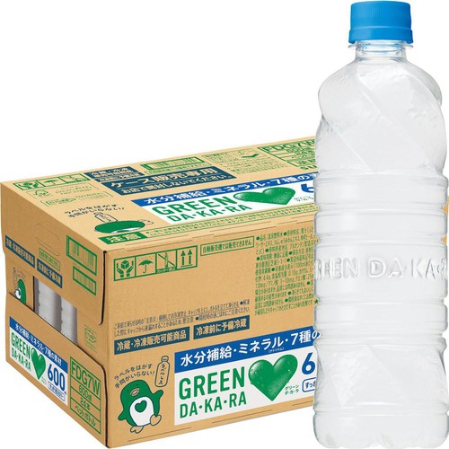 サントリー GREEN DA・KA・RA ラベルレス 1ケース 600ml x 24本
