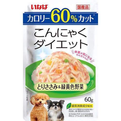 【ペット用】 いなば こんにゃくダイエット とりささみ&緑黄色野菜 60g