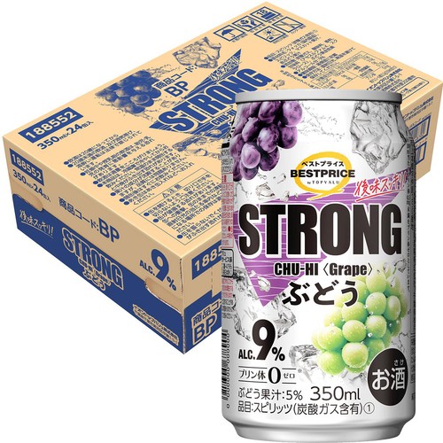 ストロング ぶどう 1ケース 350ml x 24本 トップバリュベストプライス
