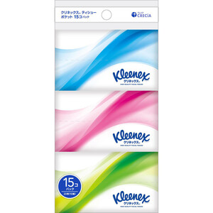日本製紙クレシア クリネックス ポケットティッシュ 10組 15個 Green