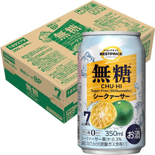 無糖シークァーサー 1ケース 350ml x 24本 トップバリュベストプライス