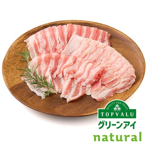 宮城県産 ナチュラルポークばらうす切り 90g-170g 【冷蔵】トップバリュグリーンアイナチュラル