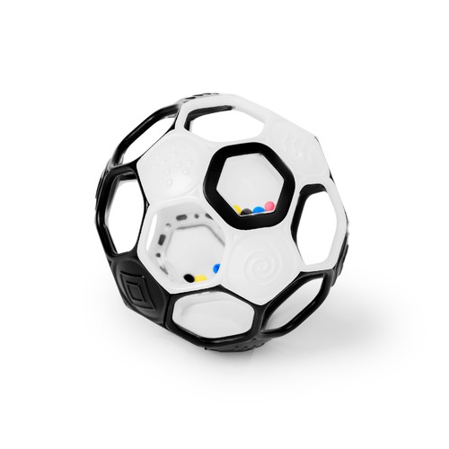 kids2 サッカーラトルボール 黒 x 白 0ヶ月以上