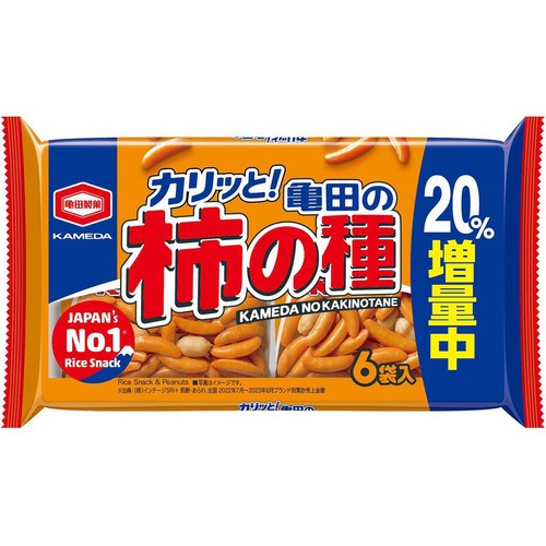 亀田製菓 亀田の柿の種 増量 6袋入 216g Green Beans | グリーン