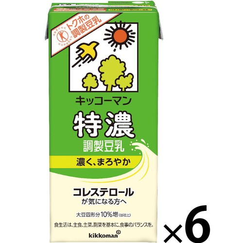 キッコ−マンソイフーズ 特濃調製豆乳 1ケース 1000ml x 6本