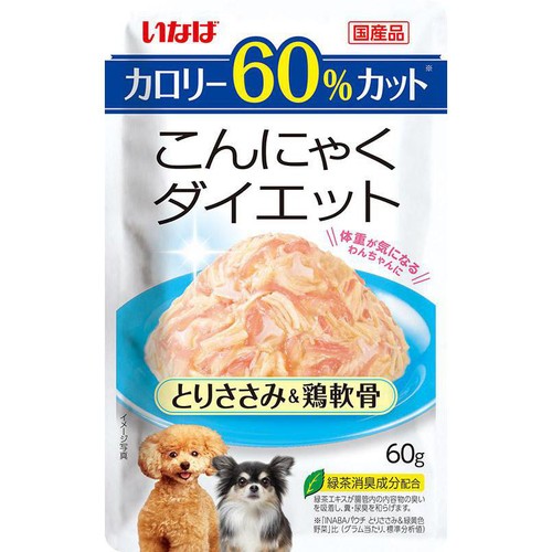 【ペット用】 いなば こんにゃくダイエット とりささみ&鶏軟骨 60g