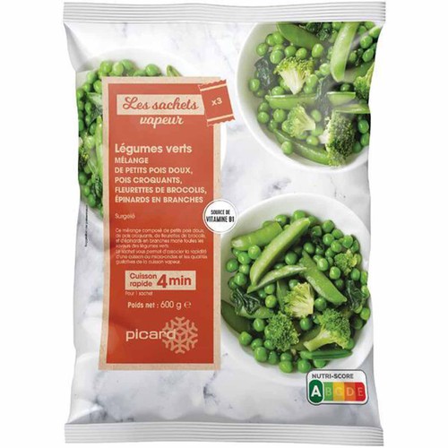 ピカール 温野菜ミックス(緑の野菜)【冷凍】 600g(200g x 3袋)