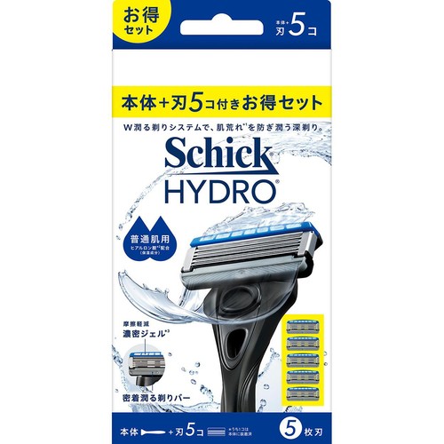 シック ハイドロ 普通肌用 5枚刃 コンボパック お得セット 本体 + 刃5コ