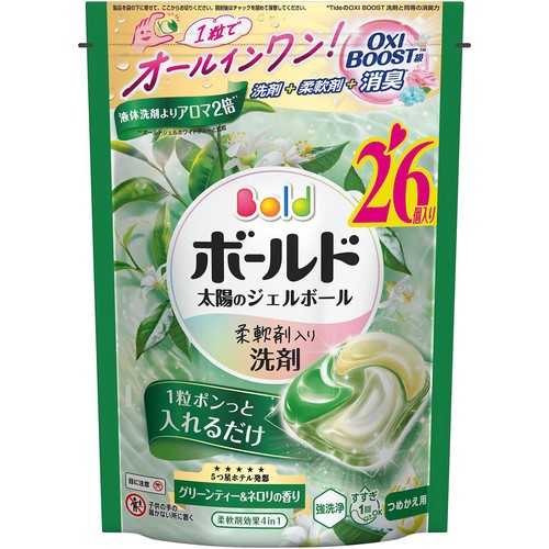 P&G ボールド 太陽のジェルボール グリーンティー&ネロリの香り