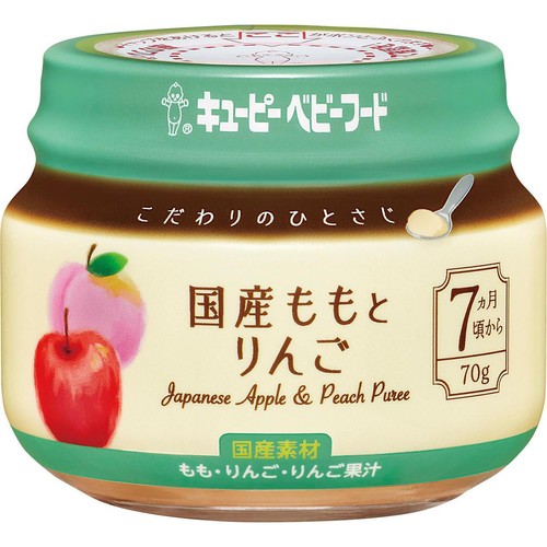 キユーピー こだわりのひとさじ 国産ももとりんご 7ヵ月頃から 70g