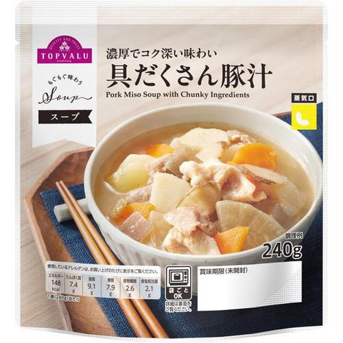 もぐもぐ味わうスープ 具だくさん豚汁 240g トップバリュ