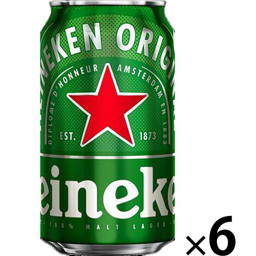 【5%】 ハイネケン(国内醸造) 350 x 6本