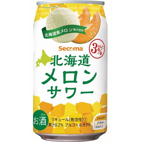 【北海道/3%】 セコマ 北海道メロンサワー 350ml