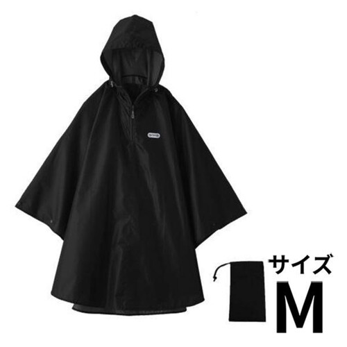 OUTDOOR PRODUCTS レインポンチョ 男女兼用 M ブラック