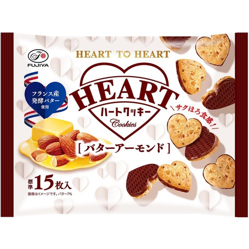 不二家 ハートクッキー バターアーモンド 108g Green Beans | グリーン