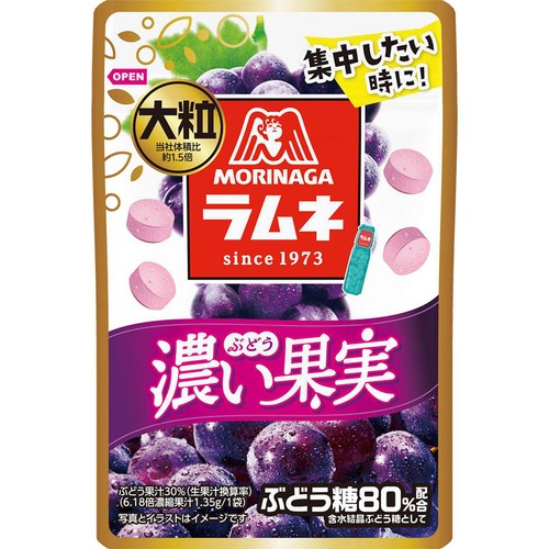 森永製菓 大粒ラムネ 濃い果実 ぶどう 27g