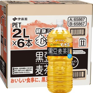 伊藤園 健康ミネラルむぎ茶 黒豆麦茶 1ケース 2L x 6本 Green Beans