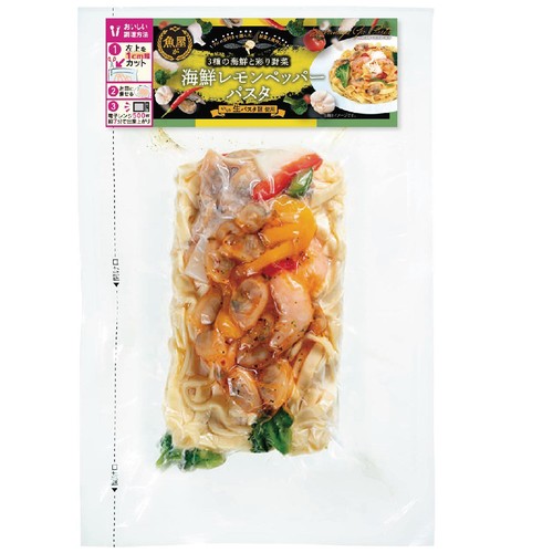 柳川冷凍食品 海鮮レモンペッパーパスタ【冷凍】 280g