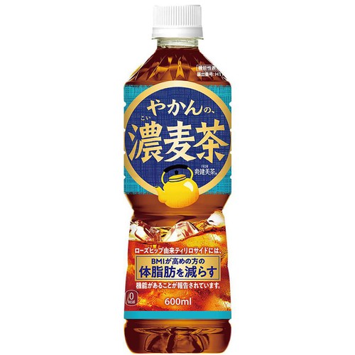 コカ・コーラ やかんの濃麦茶 1ケース 600ml x 24本