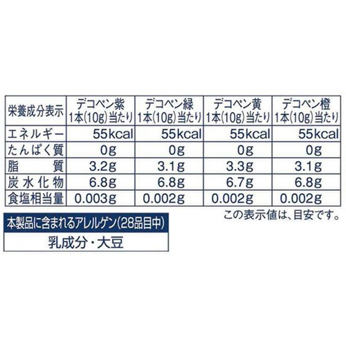 共立食品 4色デコペン 10g x 4本入