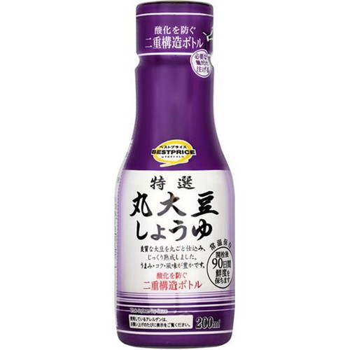 特選丸大豆しょうゆ 200ml トップバリュベストプライス