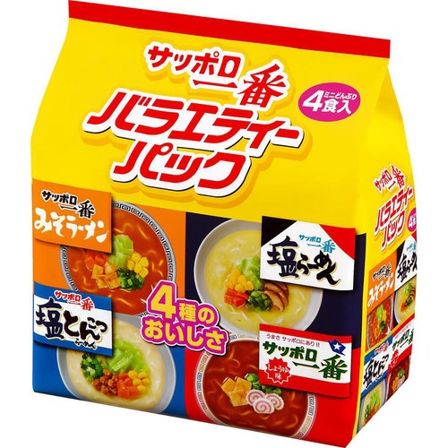 サンヨー食品 サッポロ一番 バラエティーパック ミニどんぶり 4食入(173g)