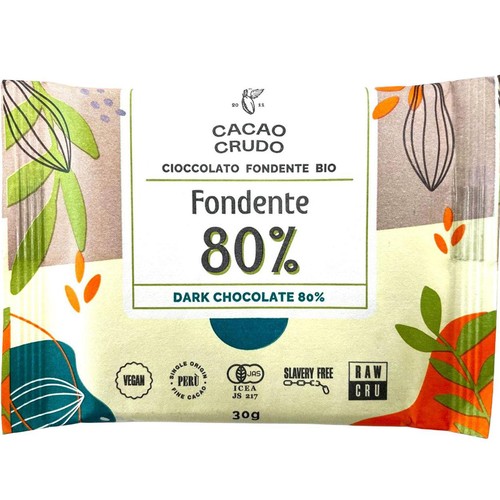 カカオクルード オーガニックダークローチョコレート カカオ80% 30g