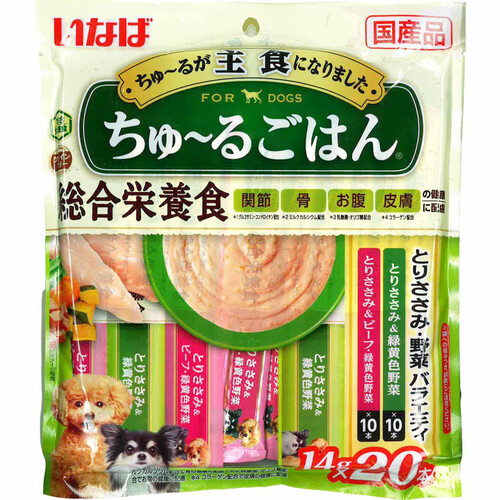 ちゅ～る 総合栄養食 とりささみバラエティ 20本入り | 商品情報 - ドッグフード - | いなばペットフード株式会社<