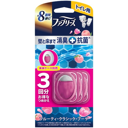 P&G ファブリーズ トイレ用 消臭剤+抗菌 フルーティー・クラシック・ブーケ 6.3mL x 3回分