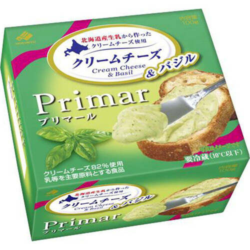 北海道乳業 Primarクリームチーズ&バジル 100g