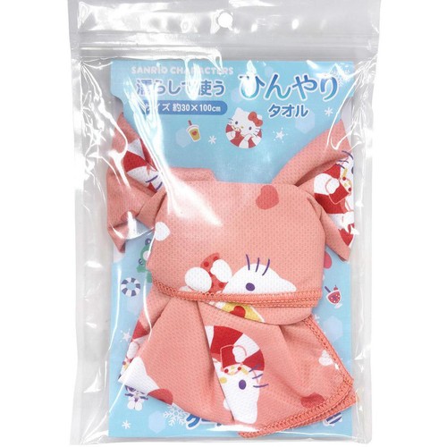 サンリオキャラクターズ ひんやりタオル ハローキティ 約30 x 100cm