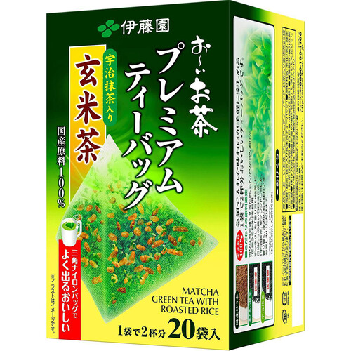 伊藤園 抹茶入玄米茶 プレミアムティーバッグ 20袋入