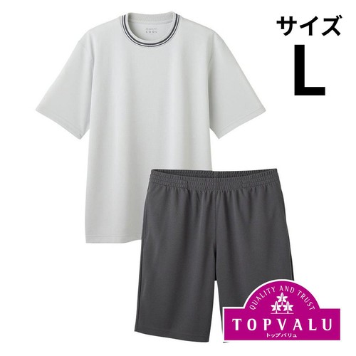 PEACE FIT(ピースフィット) COOL メッシュルームセット 紳士 グレー L トップバリュ