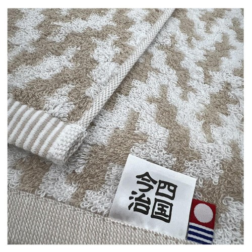 林 今治ルフランジオ ハンドタオル約34 x 35cm ベージュ Green Beans