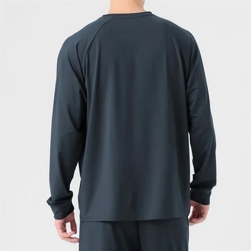 EXセリアント ウェア ルームウエア(ルーム長袖Tシャツ) 紳士 ネイビー M トップバリュ CELLIANT(セリアント)