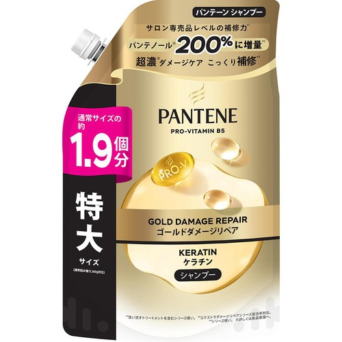 P&G パンテーン ゴールドダメージリペア  シャンプー つめかえ特大サイズ 500g