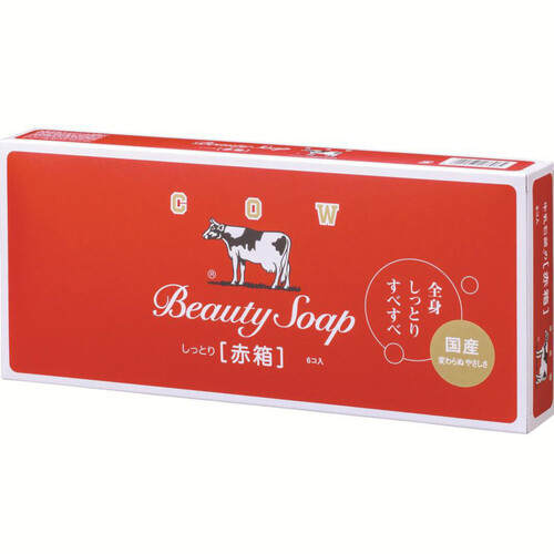 牛乳石鹸 化粧石鹸 カウブランド赤箱 90g x 6個入 Green Beans 