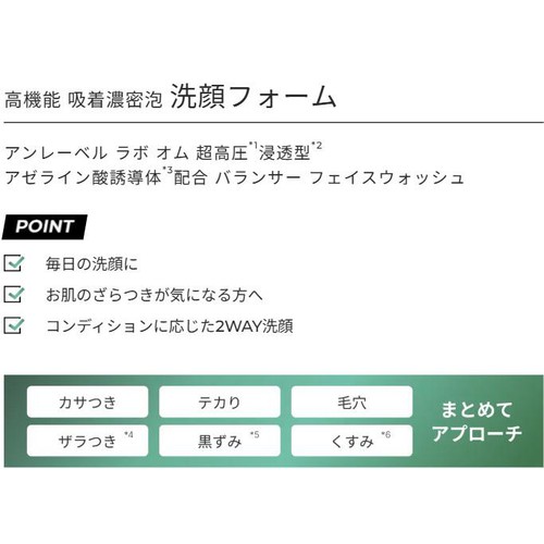 アンレーベル ラボ オム AZ バランサー フェイスウォッシュ 100g