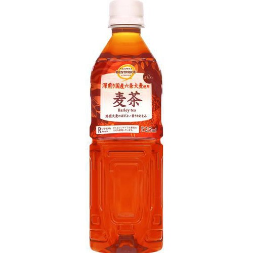 深煎り国産六条大麦使用 麦茶 525ml トップバリュベストプライス